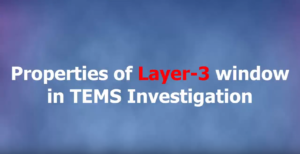 Properties of Layer 3 window in TEMS Investigation